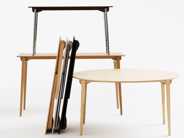 PRESS - Folding round wooden table by Karl Andersson - view 3